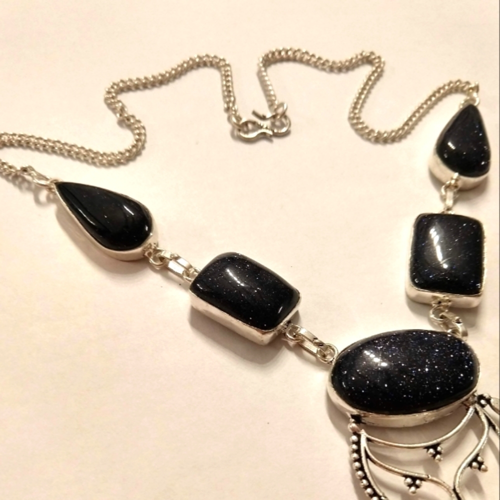 Sunstone Necklace 925 made in india.